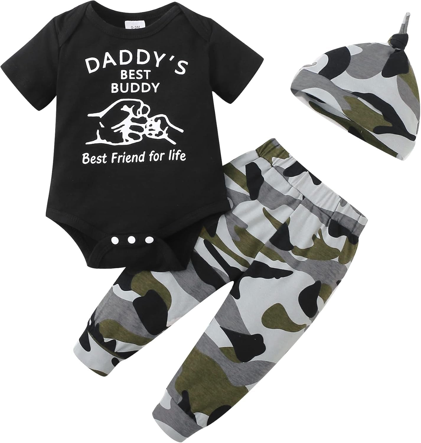 Newborn Baby Boy Clothes Outfits Infant Boy Letter Print Romper Pants Clothing Set